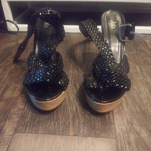 Strappy Cork Heel Platforms